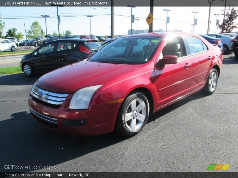 Redfire Metallic / Medium Light Stone 2008 Ford Fusion SE