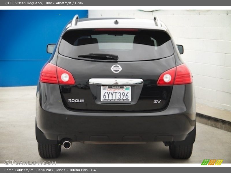 Black Amethyst / Gray 2012 Nissan Rogue SV