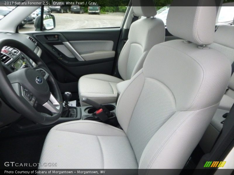 Crystal White Pearl / Gray 2017 Subaru Forester 2.5i