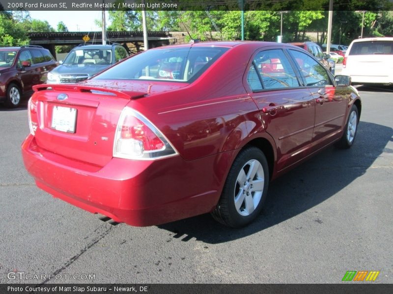 Redfire Metallic / Medium Light Stone 2008 Ford Fusion SE