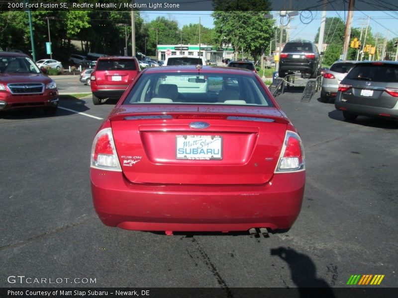 Redfire Metallic / Medium Light Stone 2008 Ford Fusion SE