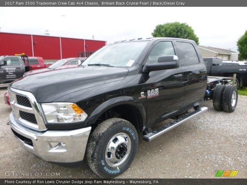 Brilliant Black Crystal Pearl / Black/Diesel Gray 2017 Ram 3500 Tradesman Crew Cab 4x4 Chassis
