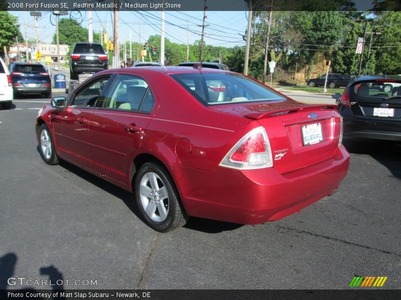 Redfire Metallic / Medium Light Stone 2008 Ford Fusion SE