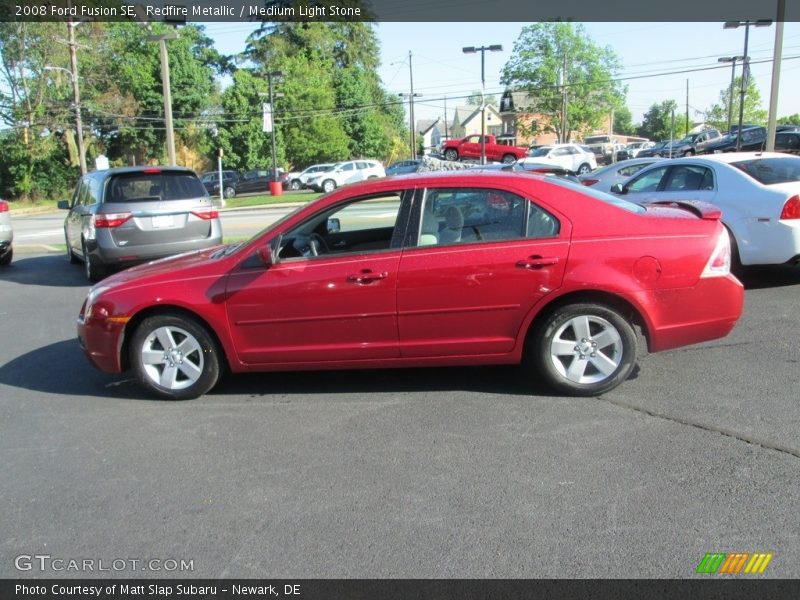 Redfire Metallic / Medium Light Stone 2008 Ford Fusion SE