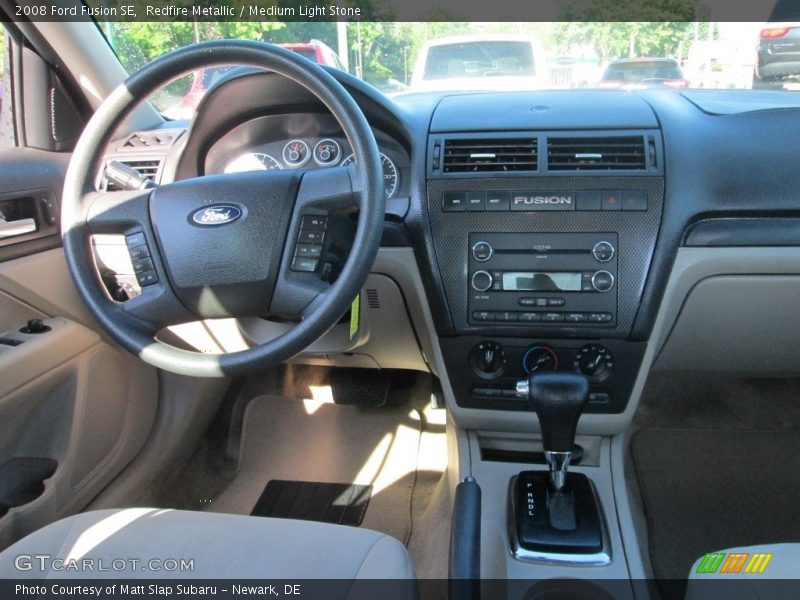 Redfire Metallic / Medium Light Stone 2008 Ford Fusion SE