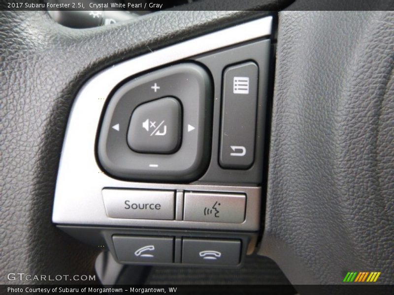 Crystal White Pearl / Gray 2017 Subaru Forester 2.5i