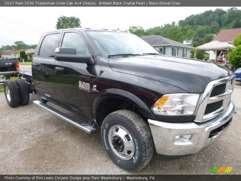 Brilliant Black Crystal Pearl / Black/Diesel Gray 2017 Ram 3500 Tradesman Crew Cab 4x4 Chassis