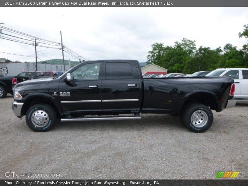Brilliant Black Crystal Pearl / Black 2017 Ram 3500 Laramie Crew Cab 4x4 Dual Rear Wheel