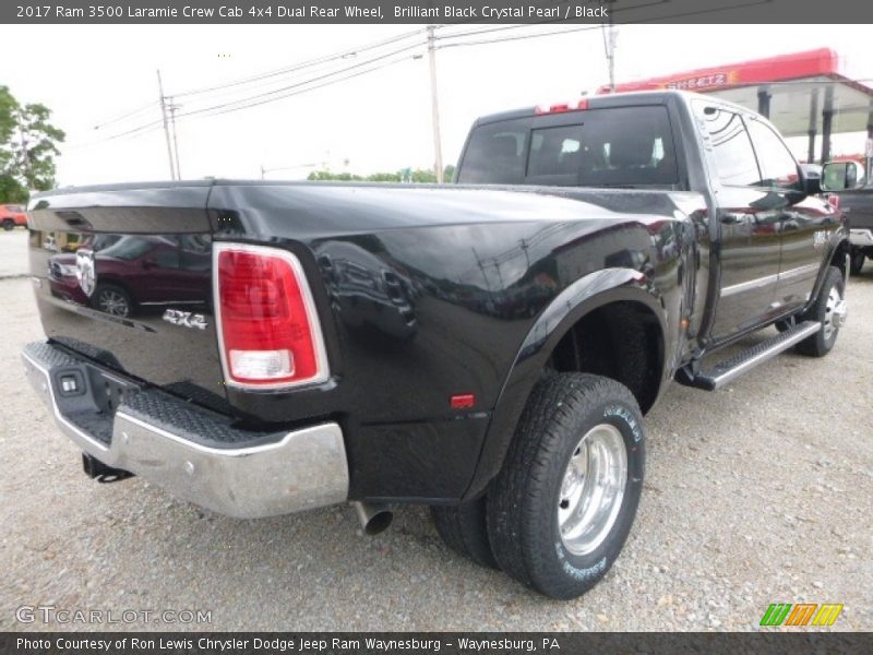 Brilliant Black Crystal Pearl / Black 2017 Ram 3500 Laramie Crew Cab 4x4 Dual Rear Wheel