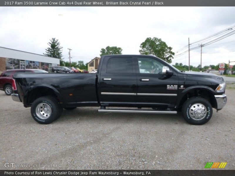 Brilliant Black Crystal Pearl / Black 2017 Ram 3500 Laramie Crew Cab 4x4 Dual Rear Wheel