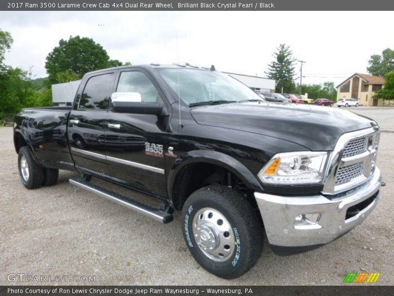 Brilliant Black Crystal Pearl / Black 2017 Ram 3500 Laramie Crew Cab 4x4 Dual Rear Wheel