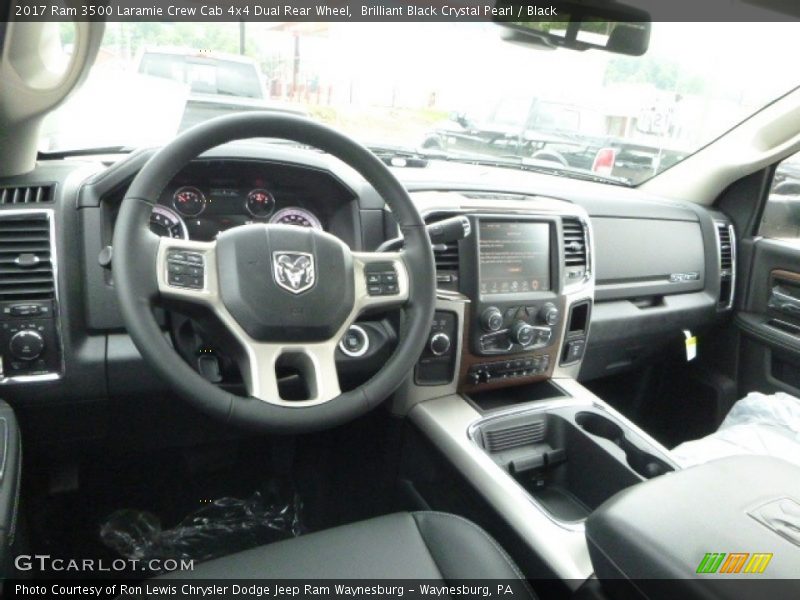 Brilliant Black Crystal Pearl / Black 2017 Ram 3500 Laramie Crew Cab 4x4 Dual Rear Wheel
