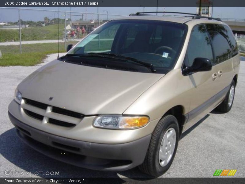 Champagne Pearl / Taupe 2000 Dodge Caravan SE