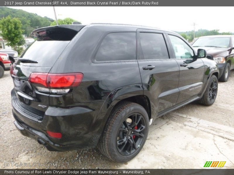 Diamond Black Crystal Pearl / Black/Dark Ruby Red 2017 Jeep Grand Cherokee SRT 4x4