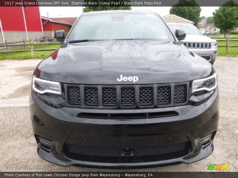 Diamond Black Crystal Pearl / Black/Dark Ruby Red 2017 Jeep Grand Cherokee SRT 4x4