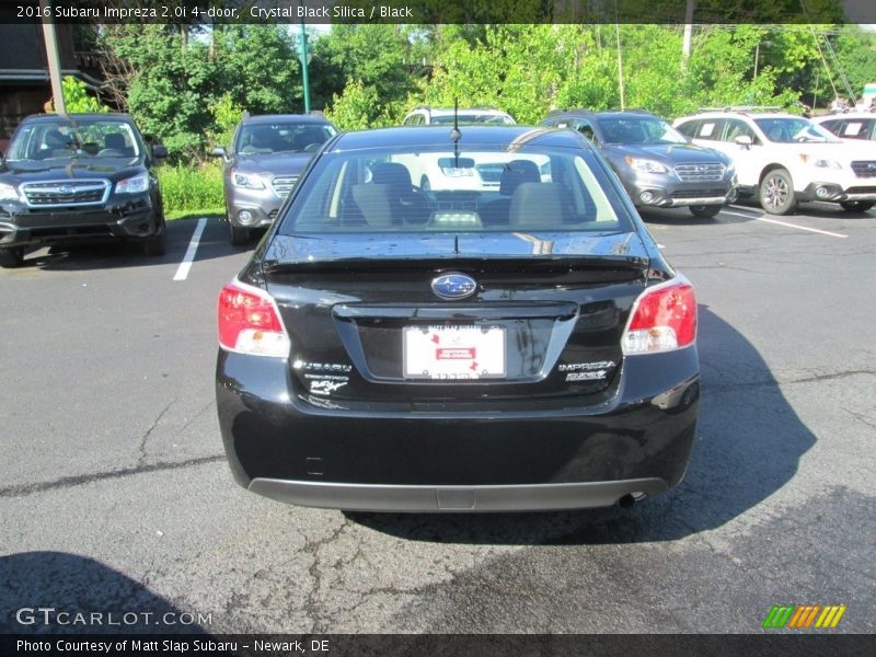 Crystal Black Silica / Black 2016 Subaru Impreza 2.0i 4-door