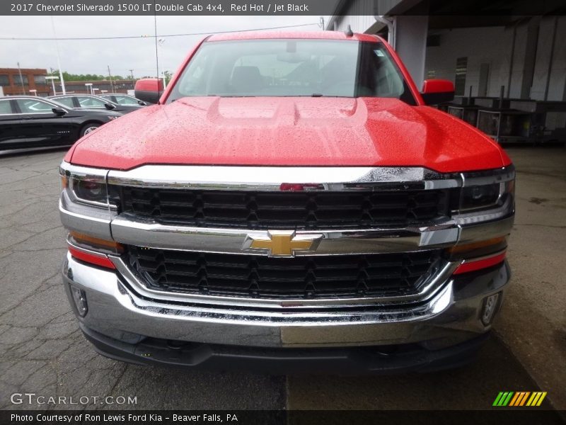 Red Hot / Jet Black 2017 Chevrolet Silverado 1500 LT Double Cab 4x4