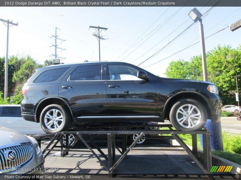 Brilliant Black Crystal Pearl / Dark Graystone/Medium Graystone 2012 Dodge Durango SXT AWD