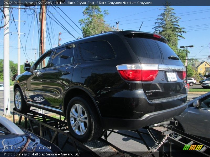 Brilliant Black Crystal Pearl / Dark Graystone/Medium Graystone 2012 Dodge Durango SXT AWD