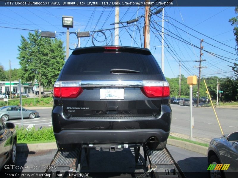 Brilliant Black Crystal Pearl / Dark Graystone/Medium Graystone 2012 Dodge Durango SXT AWD