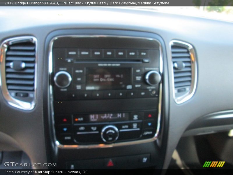 Brilliant Black Crystal Pearl / Dark Graystone/Medium Graystone 2012 Dodge Durango SXT AWD