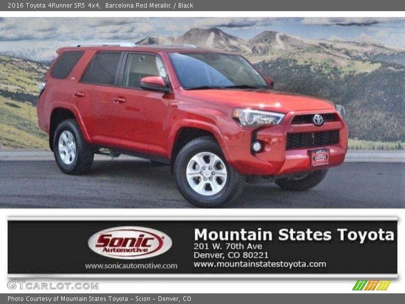 Barcelona Red Metallic / Black 2016 Toyota 4Runner SR5 4x4
