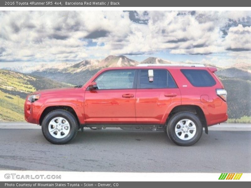 Barcelona Red Metallic / Black 2016 Toyota 4Runner SR5 4x4