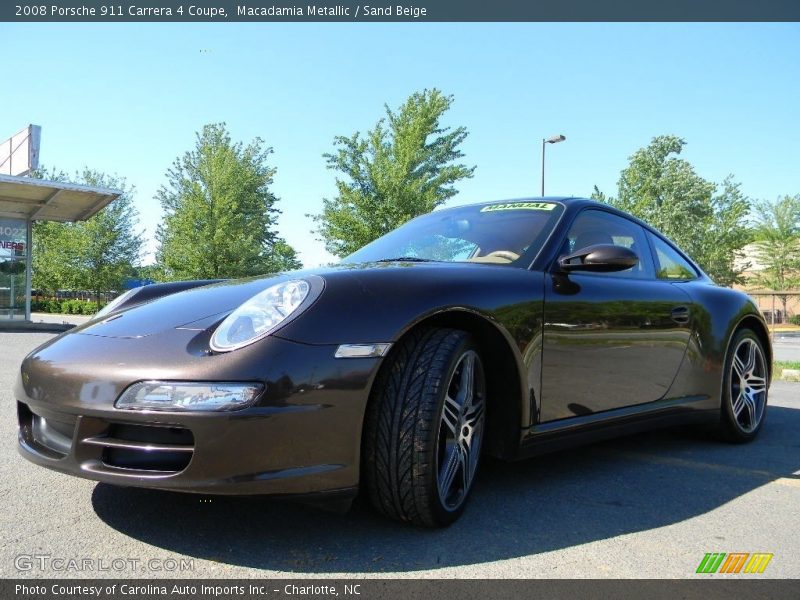 Macadamia Metallic / Sand Beige 2008 Porsche 911 Carrera 4 Coupe