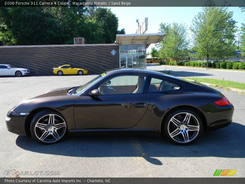 Macadamia Metallic / Sand Beige 2008 Porsche 911 Carrera 4 Coupe