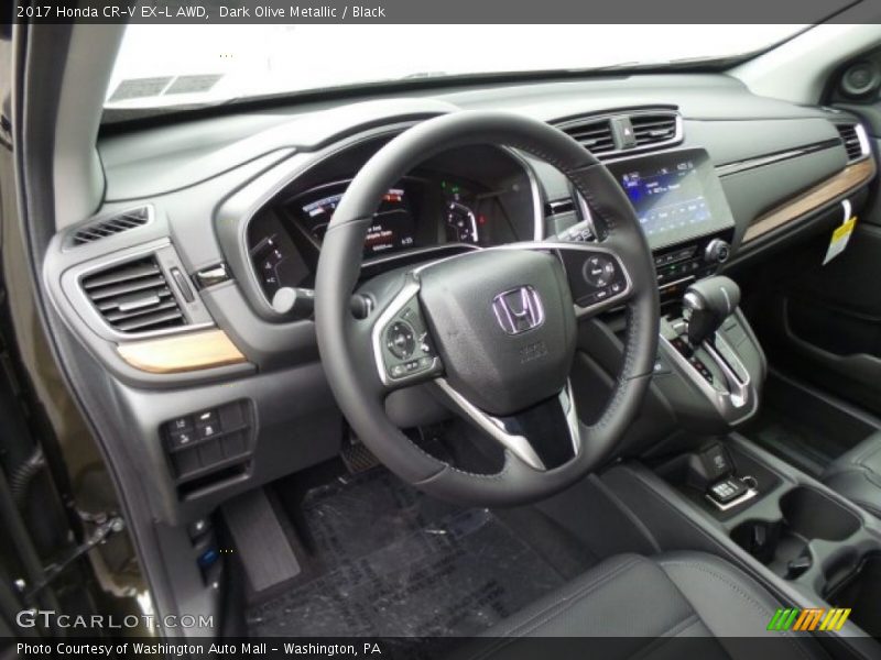 Dark Olive Metallic / Black 2017 Honda CR-V EX-L AWD