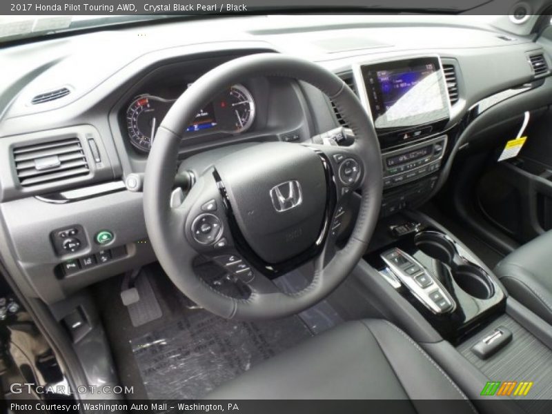 Crystal Black Pearl / Black 2017 Honda Pilot Touring AWD
