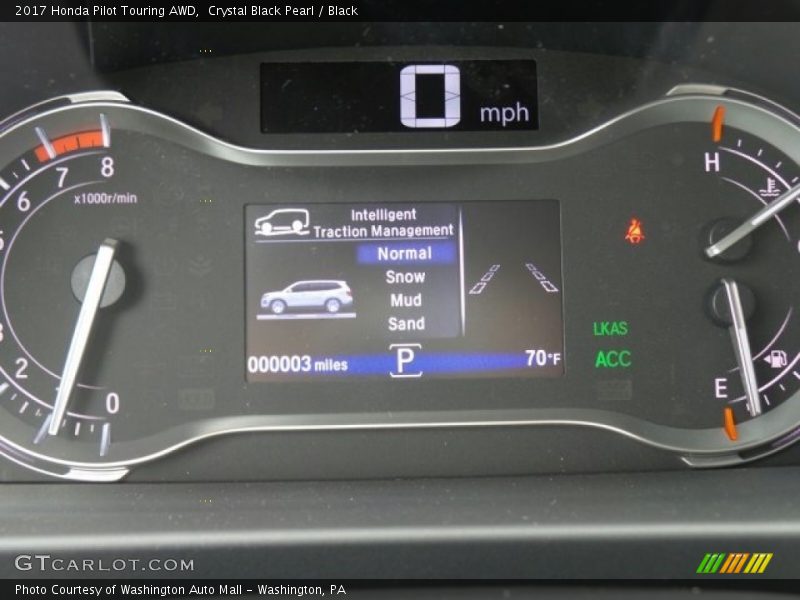 Crystal Black Pearl / Black 2017 Honda Pilot Touring AWD