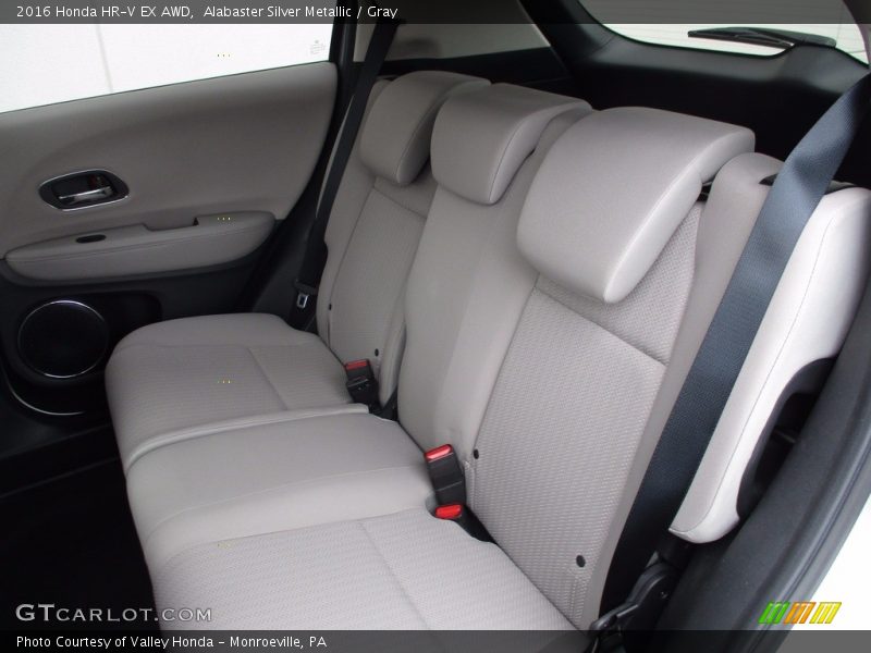 Alabaster Silver Metallic / Gray 2016 Honda HR-V EX AWD