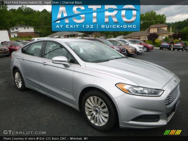 Ingot Silver / Charcoal Black 2014 Ford Fusion Hybrid SE