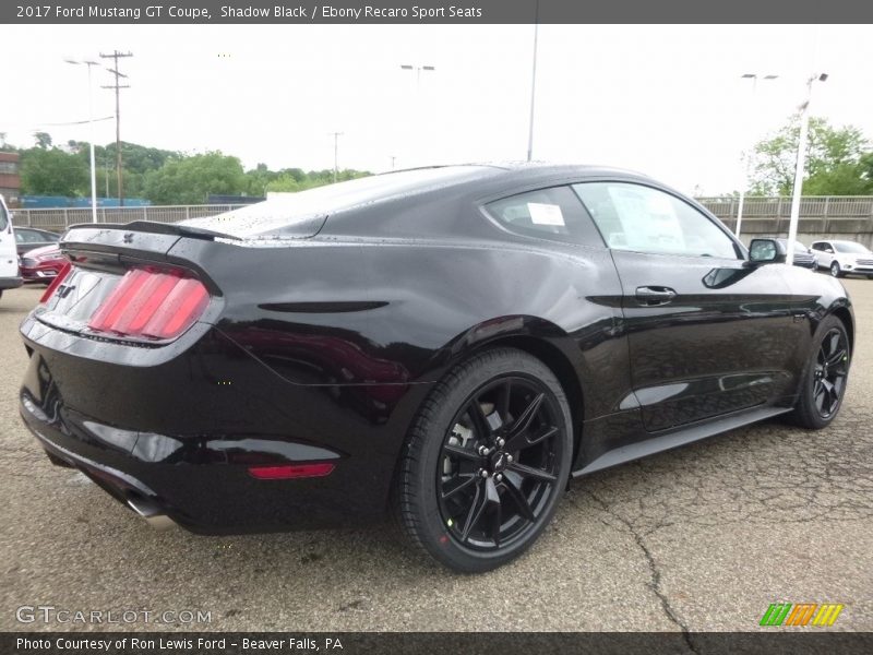 Shadow Black / Ebony Recaro Sport Seats 2017 Ford Mustang GT Coupe