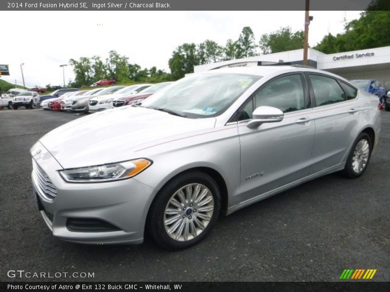 Ingot Silver / Charcoal Black 2014 Ford Fusion Hybrid SE