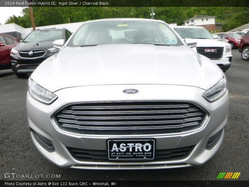 Ingot Silver / Charcoal Black 2014 Ford Fusion Hybrid SE