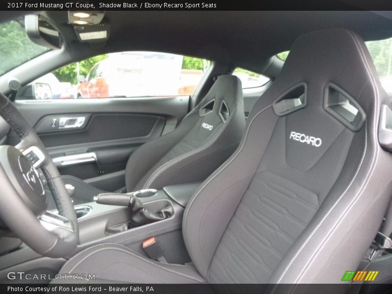 Shadow Black / Ebony Recaro Sport Seats 2017 Ford Mustang GT Coupe