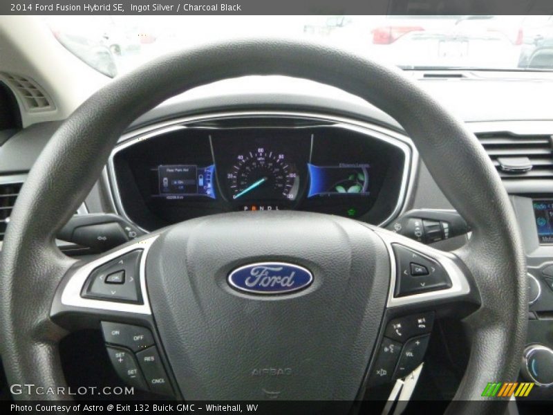 Ingot Silver / Charcoal Black 2014 Ford Fusion Hybrid SE