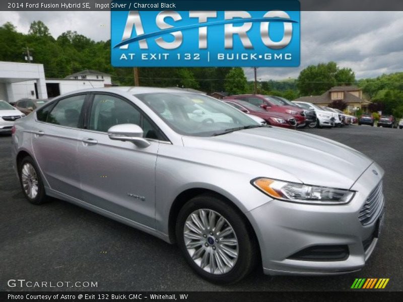 Ingot Silver / Charcoal Black 2014 Ford Fusion Hybrid SE