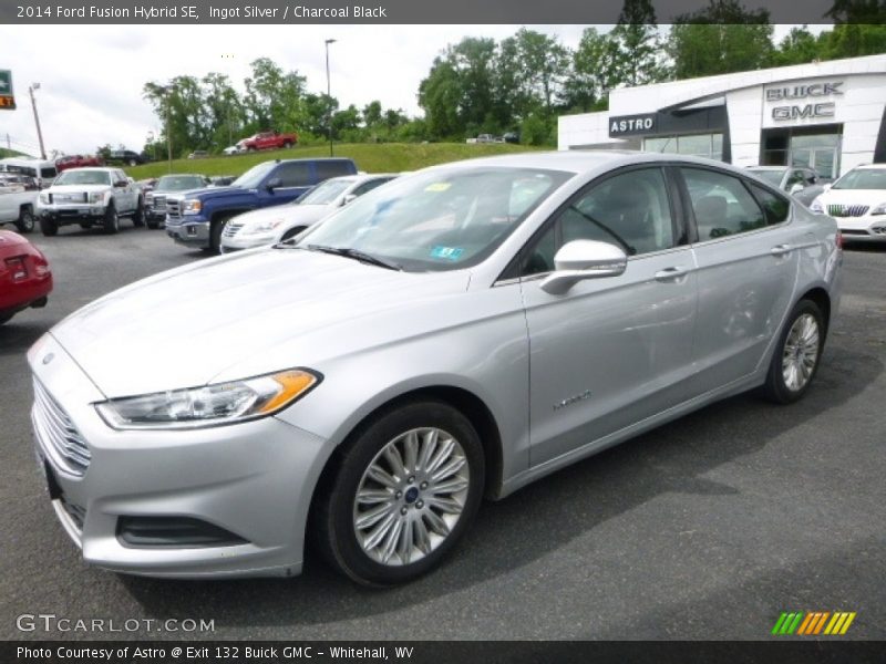 Ingot Silver / Charcoal Black 2014 Ford Fusion Hybrid SE