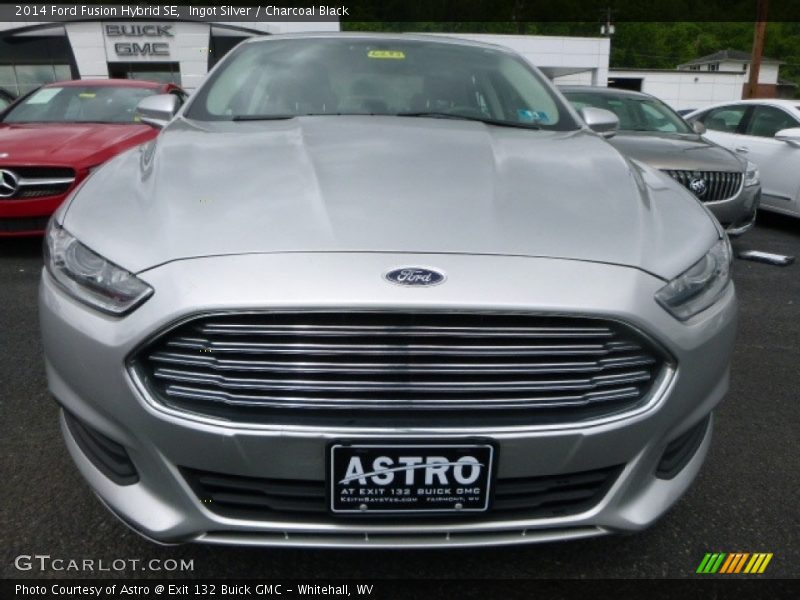 Ingot Silver / Charcoal Black 2014 Ford Fusion Hybrid SE