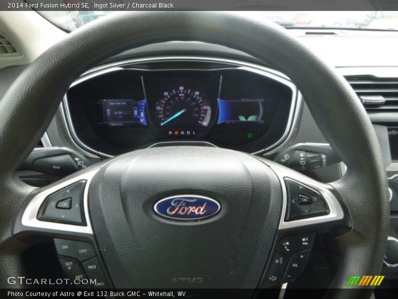 Ingot Silver / Charcoal Black 2014 Ford Fusion Hybrid SE