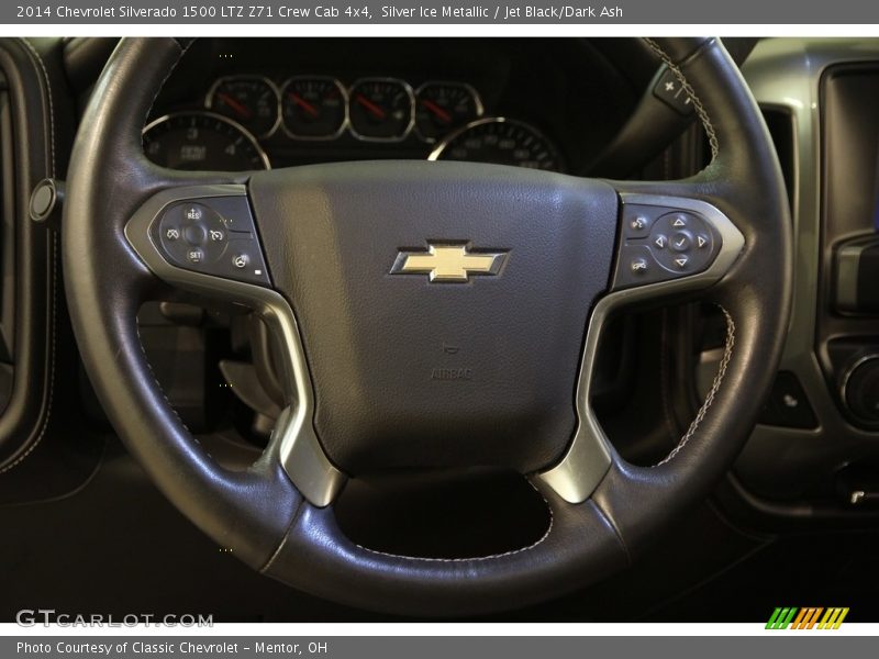 Silver Ice Metallic / Jet Black/Dark Ash 2014 Chevrolet Silverado 1500 LTZ Z71 Crew Cab 4x4