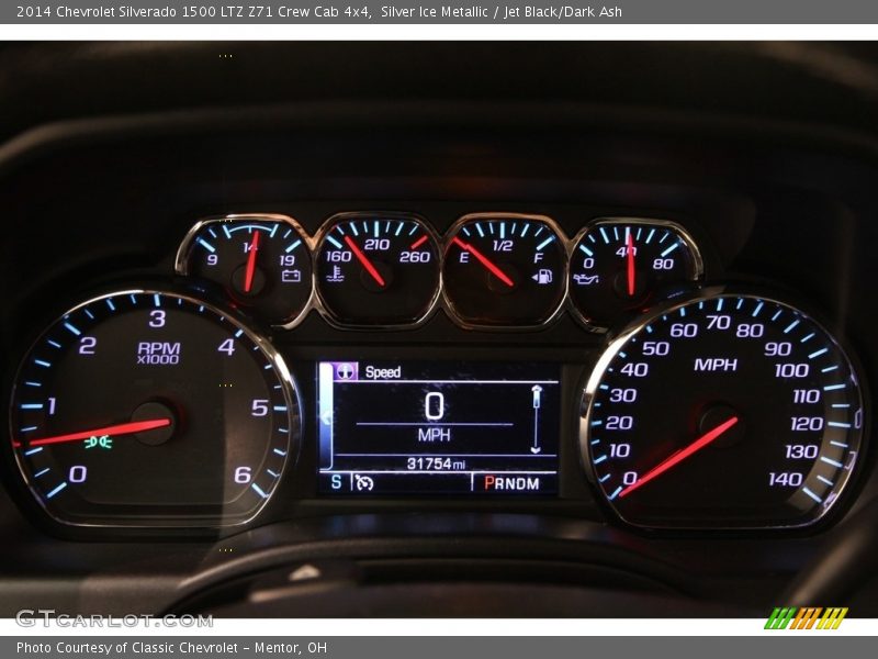 Silver Ice Metallic / Jet Black/Dark Ash 2014 Chevrolet Silverado 1500 LTZ Z71 Crew Cab 4x4
