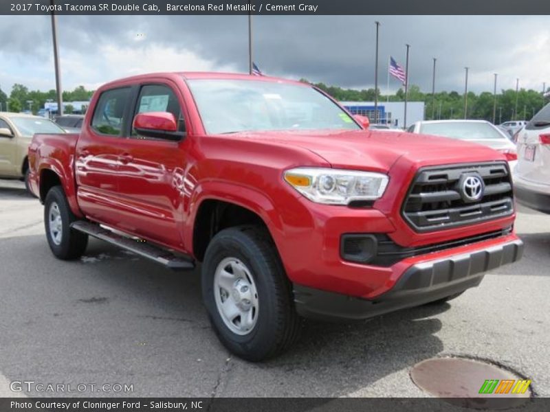 Barcelona Red Metallic / Cement Gray 2017 Toyota Tacoma SR Double Cab