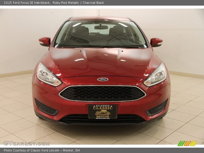 Ruby Red Metallic / Charcoal Black 2015 Ford Focus SE Hatchback