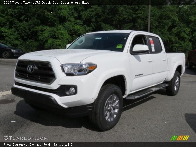 Super White / Black 2017 Toyota Tacoma SR5 Double Cab