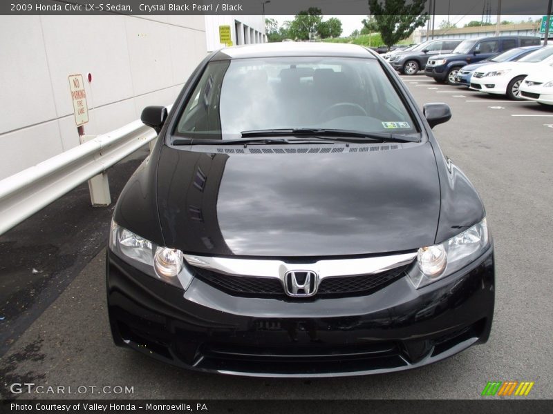 Crystal Black Pearl / Black 2009 Honda Civic LX-S Sedan