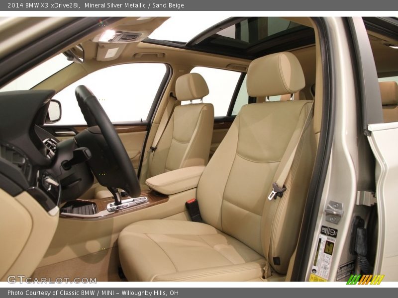 Front Seat of 2014 X3 xDrive28i